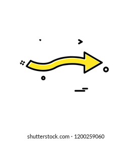 Right arrow icon design vector