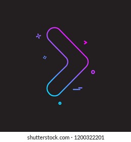Right arrow icon design vector