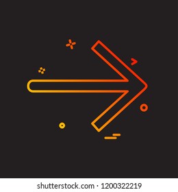 Right arrow icon design vector
