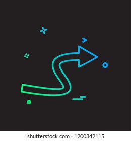 Right arrow icon design vector