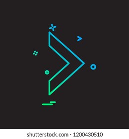 Right arrow icon design vector