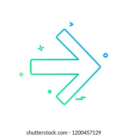 Right arrow icon design vector
