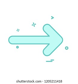 Right arrow icon design vector