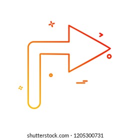 Right arrow icon design vector
