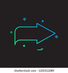 Right arrow icon design vector