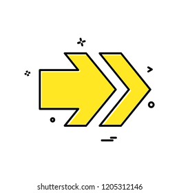 Right arrow icon design vector