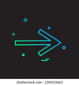 Right arrow icon design vector