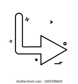 Right arrow icon design vector