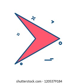 Right arrow icon design vector