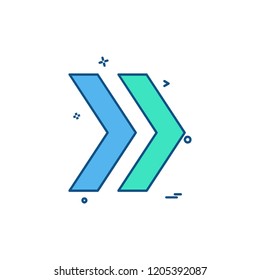 Right arrow icon design vector