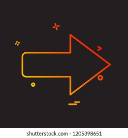 Right arrow icon design vector