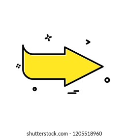 Right arrow icon design vector