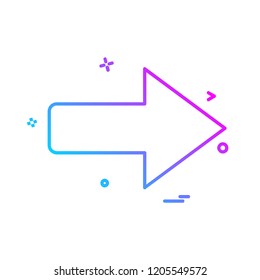 Right arrow icon design vector