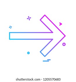 Right arrow icon design vector