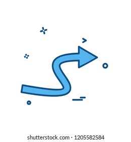 Right arrow icon design vector