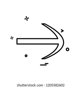 Right arrow icon design vector