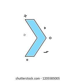 Right arrow icon design vector