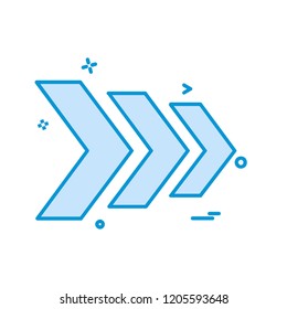 Right arrow icon design vector