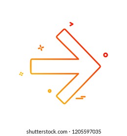 Right arrow icon design vector