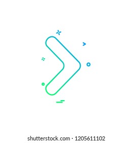 Right arrow icon design vector