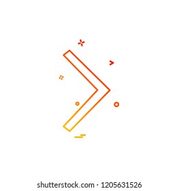 Right arrow icon design vector