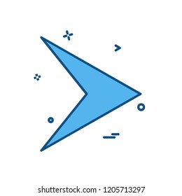 Right arrow icon design vector