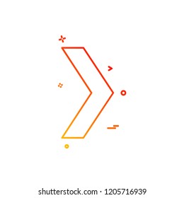 Right arrow icon design vector