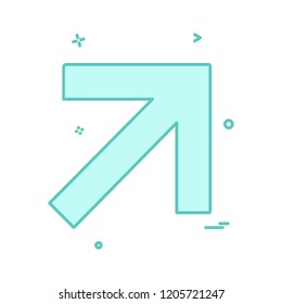 Right arrow icon design vector