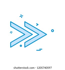 Right arrow icon design vector