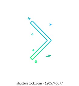 Right arrow icon design vector