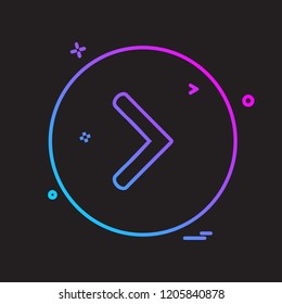 Right arrow icon design vector