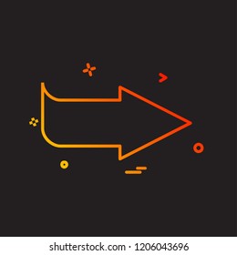 Right arrow icon design vector
