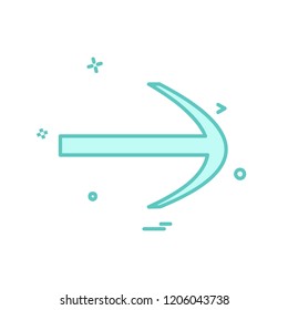Right arrow icon design vector