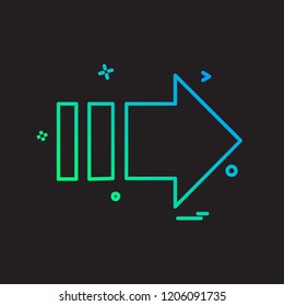 Right arrow icon design vector