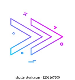 Right arrow icon design vector