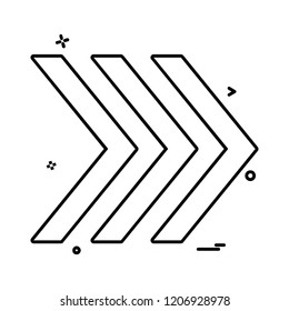 Right arrow icon design vector