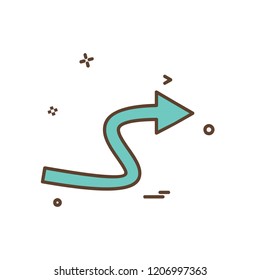 Right arrow icon design vector