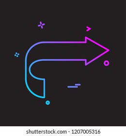 Right arrow icon design vector