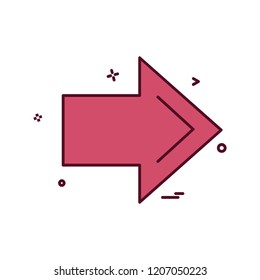 Right arrow icon design vector