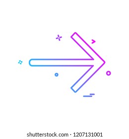 Right arrow icon design vector
