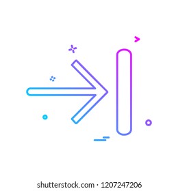 Right arrow icon design vector