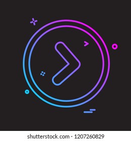 Right arrow icon design vector