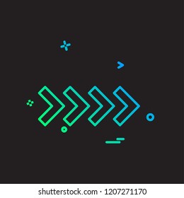 Right arrow icon design vector