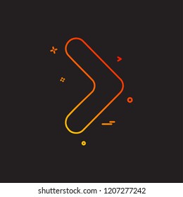 Right arrow icon design vector