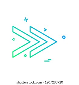 Right arrow icon design vector