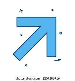 Right arrow icon design vector