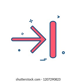 Right arrow icon design vector