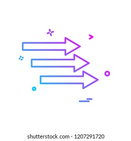 Right arrow icon design vector