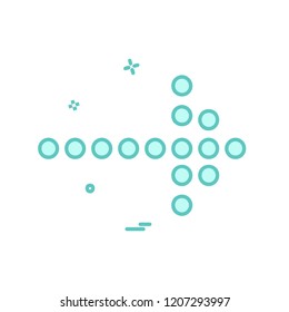 Right arrow icon design vector