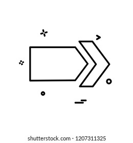 Right arrow icon design vector